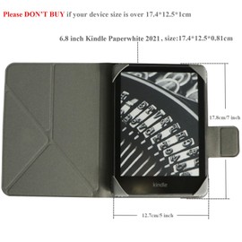 FineGear Case for 7 inch Kindle Colorsoft Signature Edition 2024/7 inch Paperwhite 2024/6.8 inch Paperwhite 2021, Landscape and Portrait Mode - Black