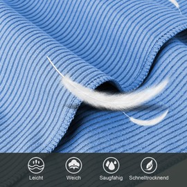 Fosdaling Set of 3 Microfibre Towels: Large 160 x 80 cm and 2 Small 80 x 40 cm, Quick-Drying Microfibre Sports Towel, for Bath Towel, Travel Towel, Fitness & Sports Towels and Beach Towel (Royal Blue)