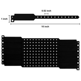 100pcs Colored Vinyl Wristbands, Waterproof Wristbands, Security Wrist Bands, Event Wristbands for Bar Club Festival Music Meeting, Pool Parties,Outdoor Sports (Color : Black)