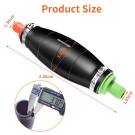 Editbar Handpumpe zum Umfüllen von Flüssigkeiten Benzin, Diesel, Öl und Wasser – Manuelle Kraftstoffpumpe mit 2.5M PVC Schlauch, 4 Schlauchklemmen & Flüssigkeitsregler, Siphonpumpe mit Vakuumfunktion