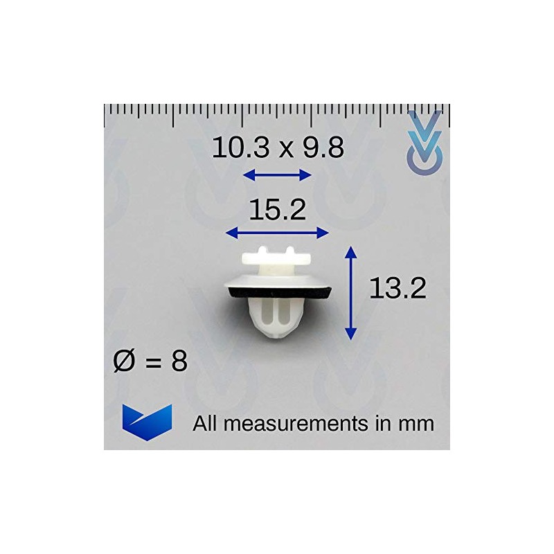 VVO Fasteners- White Plastic Front Wheel Arch Flare & Trim
