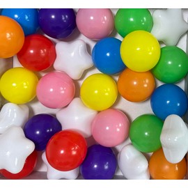 Crafare 26pcs Color Star Ball Pit Balls for Large Friendship Bracelets Decoration