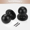 Probrico 12Pack Black Round Dummy Knobs, Black Non-Turning Door Knobs