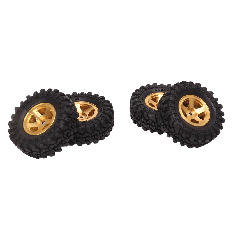 1 Inch RC Tires Brass Wheel Hub Rubber RC Car