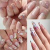 FSpronail Flower Nail Stickers for Nail Art, 5D Embossed Nail