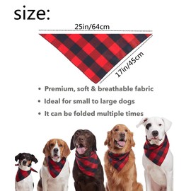 3Pack Dog Bandana,Dog Bandana Bibs Pet Plaid Scarf Triangle Head Scarfs Accessories Neckerchief for Small, Washable and Adjustable Dog Bandana(Red,Green, Blue)
