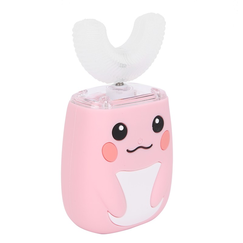 Children Electric Toothbrush Teeth Cleaning Massage UShape Waterproof Automatic Toothbrush(Pink