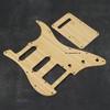 Domofa Bamboo SSH Strat Electrick Guitar Pickguard Backplate Set for