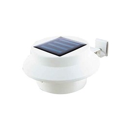 EASYmaxx Solar Gutter Lights Set of 3 | with Daylight Sensor, Wireless [White]