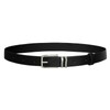 GRACE KARIN Skinny Belt for Women Black Leather Belt Silver