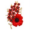 GFM® Poppy Flower Brooch for Remembrance Day (BRCH-PPY-7404-Large)