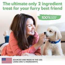 Vitafur Barkin Burger Grilled Beef & Pumpkin All Natural Dog Treats - Grain Free, Only 2 Premium Ingredients, Free from Fillers and Preservatives - Perfect for Sensitive Stomachs, USA Made, 4 oz