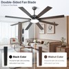 Large Ceiling Fans with Lights, Modern 72 Inch 8 Blade
