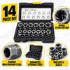 14Pcs Damaged Nut Bolt Extractor Set Impact Socket Bolt Remover