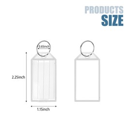 SimautHawk 16 Pack Plastic Key Tags, 8 Colors, Key Labels with Ring and Label Window, reliable and lightweight (16 Pack 8 Colors)