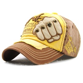 Universal Letter Rivet Adjustable Cotton Baseball Hat for Hip Hop Men Women