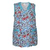 Schuerzenfabrik 7/8 Tunic Short Apron Sleeveless Cotton Colourful Flowers, model