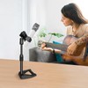 Desk Mic Stand - Upgraded Adjustable Table Microphone Stand with