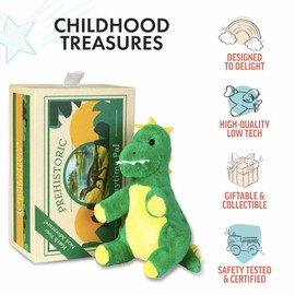 Foothill Toy Co. Animals in Boxes - 'Spike The Dinosaur' Playset with Stuffed Dino & Plush Eggshell Bed