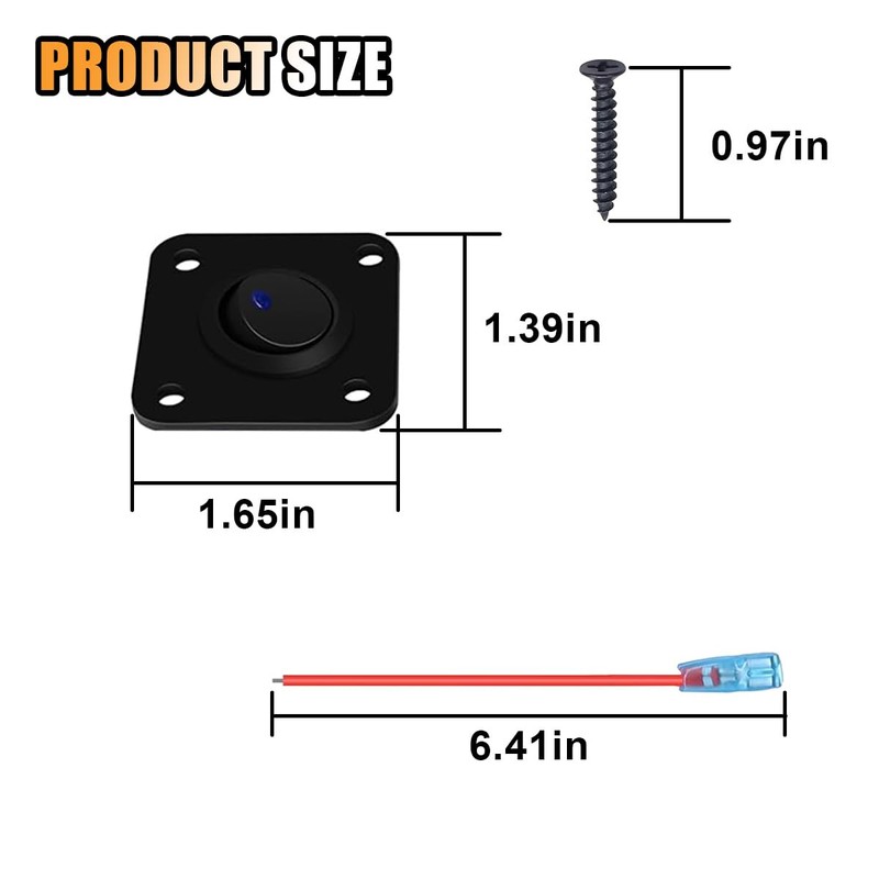 1 Gang Rocker Toggle Switch Panel, DC 12V 20A Waterproof
