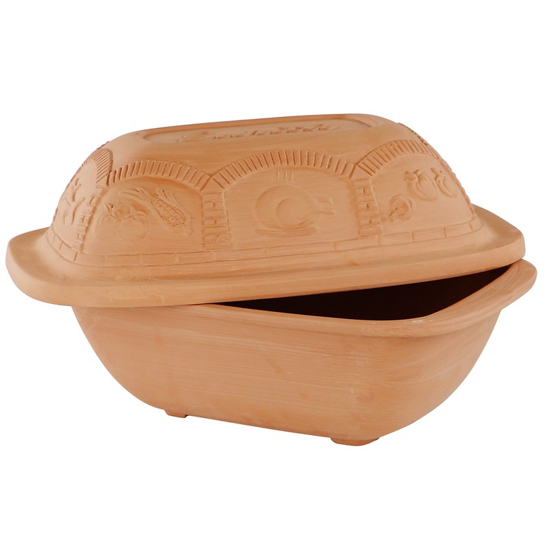 Eurita Clay Roaster, Non-Stick Dutch Oven, Healthy Clay Pot Cooking,