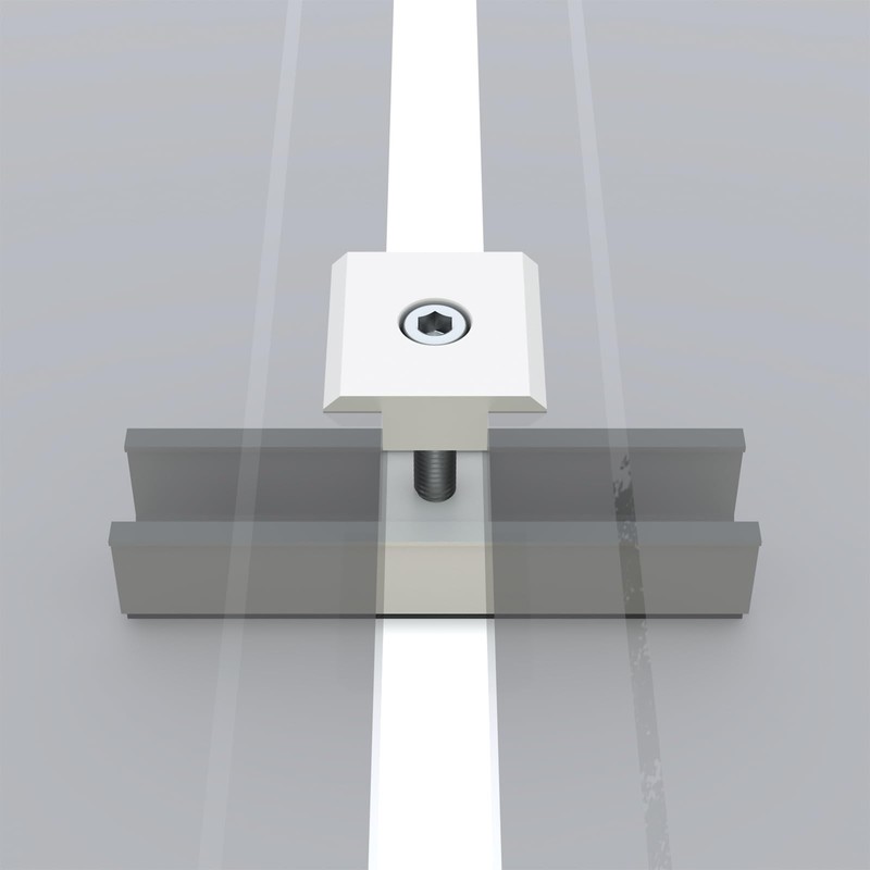 Aurinktron 2 x aluminium rail brackets + 2 x centre