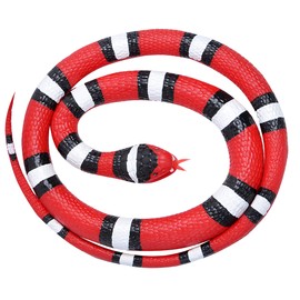 Wild Republic Scarlet Snake, Rubber Snake Toy, Gifts for Kids, Educational Toys, 46"