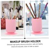 BIUDECO 2pcs Ergonomic Makeup Brush Holder Suction Pen Storage Organizer