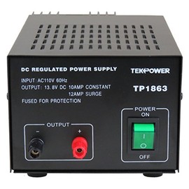 TekPower TP1863 12 Amp DC 13.8V Regulated Power Supply with Fuse Protection
