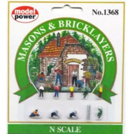 Model Power N Scale Model Power Figures 'Masons & Bricklayers' Item #1368