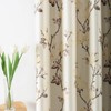 VOGOL Grommet Blackout Curtains for Living Room, Magnolia Flower Printed