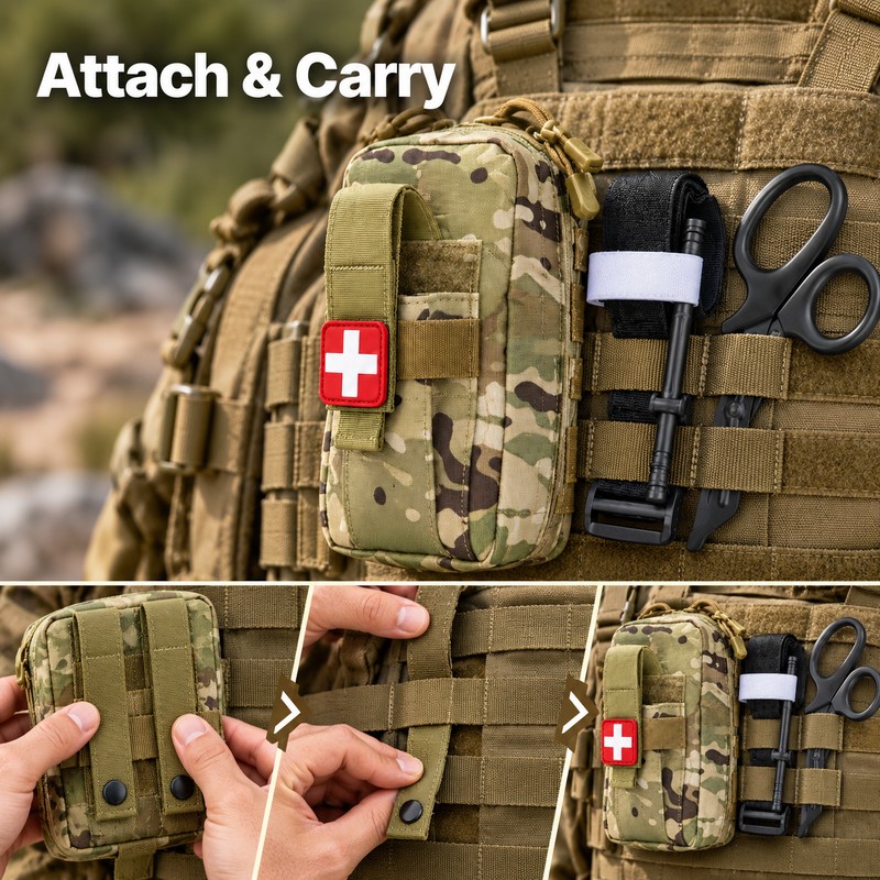 First Aid Organizer Pouch Set for Outdoor Preparedness – Nylon