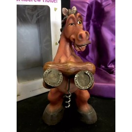 Direct Connection Horse Wine Corkscrew Holder 9" Eyeglasses Business Cards NIB NOS