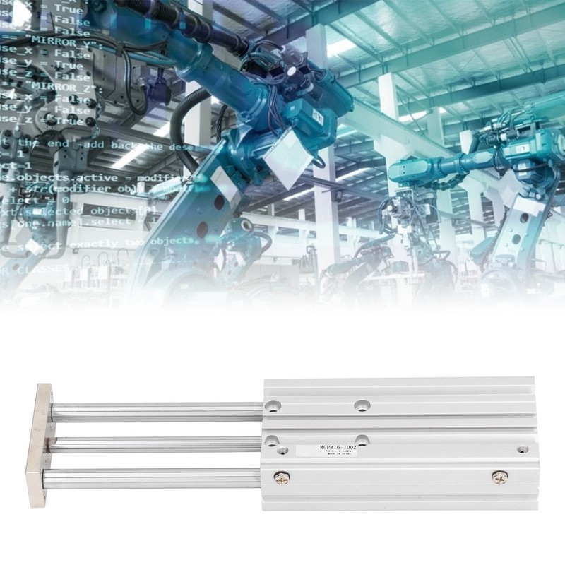 3 Stem Pneumatic Cylinder Aluminum Alloy Double Acting Air Cylinder