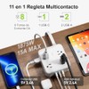 BN-LINK Regleta Multicontacto Pared con 8 Salidas Ca y 3