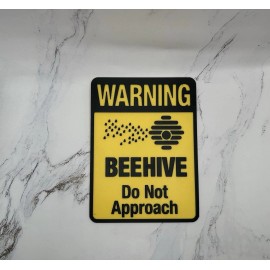 Decor Beehive Warning Sign – Honeybee Colony Alert Yard Décor