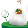 100 White Plastic Carrier Bags – Vest-Style with Handles for