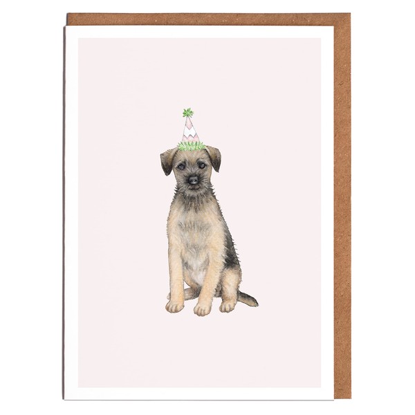 Border Terrier Blank Card - Card for Him - Card