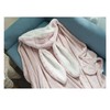 Hooded Blanket Wearable Polyester Plush Rabbit Ear Hooded Blanket Throw