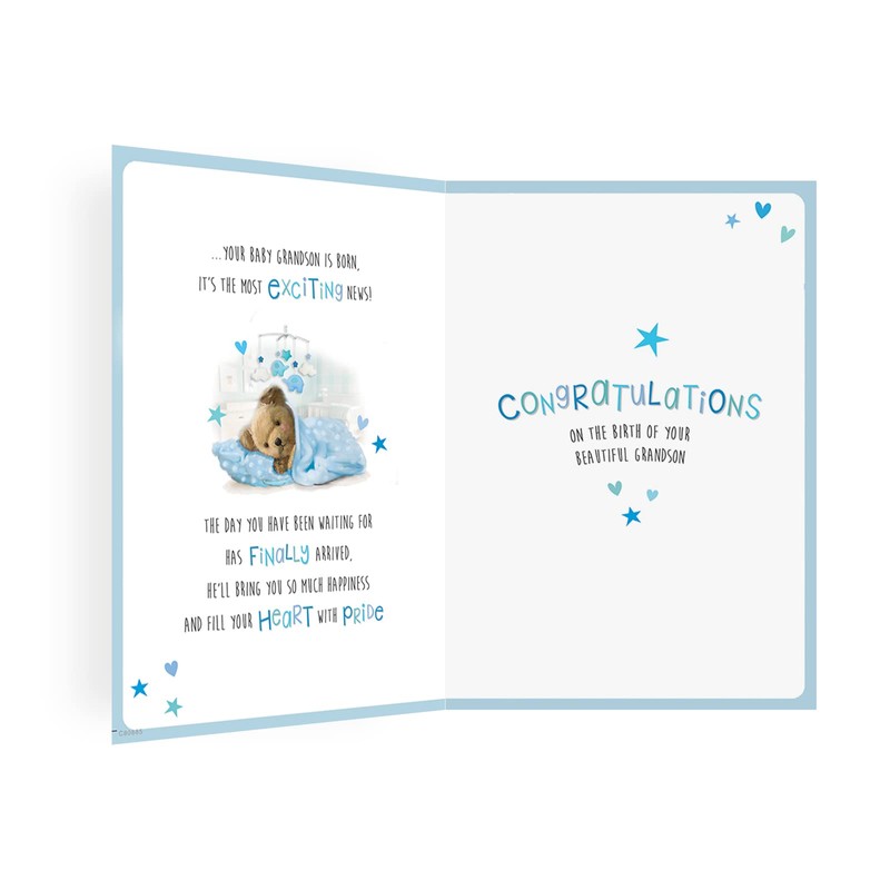 Regal Publishing Cute Baby Card Birth Of Grandson - 9