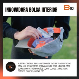 Gorras para Hombre y Mujer - Gorras Deportivas - con Bolsillo Secreto | Cachuchas para Hombre - Mujer | Accesorios y Ropa Deportiva - Ideal para Golf | Color Gris | B10