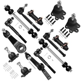SCITOO 14pcs Suspension Kit For 1988-1992 For Chevy K1500 K2500 For GMC K1500 K2500 w/Suspension Parts Ball Joint Sway Bar Tie Rod End Adjusting Sleeve