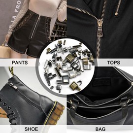 cersaty® 123 Piece Zip Repair Set, Metal Zip Repair with 1 Piece Install Pliers for Coats, Jackets, Jeans Zipper End Pieces