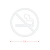 dealzEpic - Clear Transparent White No Smoking Sign - Self