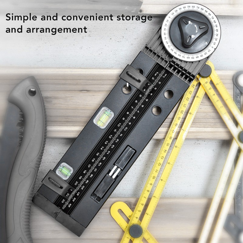 Woodworking Protractor Tool with Spirit Level Gauge Angle Finder Protractor