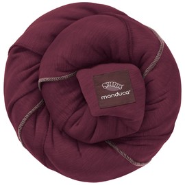 manduca Baby Sling, Berry, Elastic Sling for Newborns from Birth and Toddlers up to 15 kg, Soft Jersey Cloth Made of Organic Cotton (Organic Cotton), Dark Red