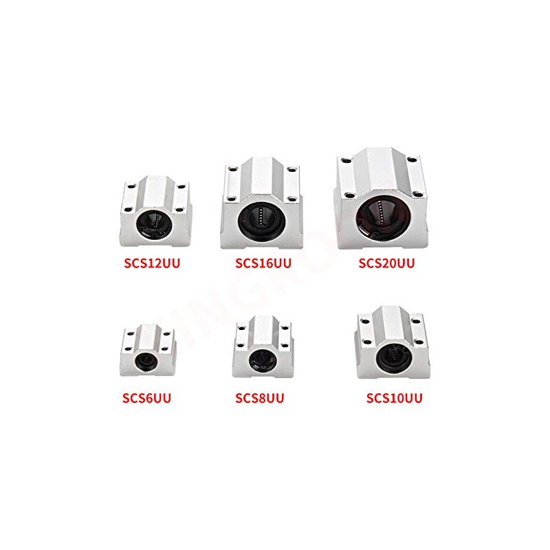 SCS20UU Linear Motion Aluminum Alloy Block Bearing for 3D Printer