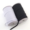 1Roll(100meters) 6mm Wide Black Polyester Elastic Cord Flat Braided Rubber