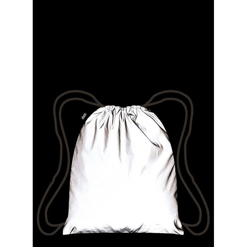 LOQI REFLECTIVE Silver Backpack