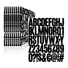500 Pieces 10 Sheets Letter Stickers,Self Adhesive Vinyl Waterproof Mailbox Numbers Stickers,Alphabet Number Stickers for Mailbox,Window,Door,Sign,Address Number,Business(2 Inch) (Black)